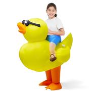 Spooktacular Creations Disfraz Inflable para niños, Montar un Pato Amarillo, Disfraz de Montar un Paseo, Divertidos Disfraces de Pato de Halloween Traje Inflable para Fiesta de Disfraces de Halloween