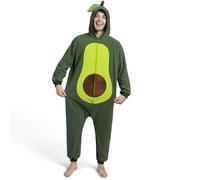 Spooktacular Creations Disfraz Unisex Adulto Aguacate Pijama Peluche con Gorro para Fiesta de Juegos de rol Fiestas Temáticas Halloween Medio