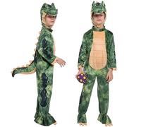 Spooktacular Creations Halloween Child Unisex Realistic T-Rex Green Disfrice For Kids Dress Fiest (Small (5-7 años))