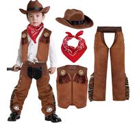 Spooktacular Creations Halloween Cowboy Cowboy para nios Costume de vaquero para nios Conjunto de vaquero de estilo marrn occidental con sombr