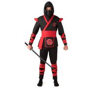 Spooktacular Creations Hombres Ninja Deluxe Disfraz para Adulto de Halloween Fiesta de disfraces, truco o trato, Cosplay Party-XL