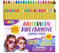 Spooktacular Creations - Kit de maquillaje para niños, 42 lápices de colores, pintura corporal para la piel, juguete de cumpleaños, maquillaje, suministros de fiesta, regalos para niños