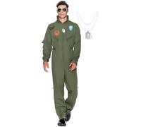 Spooktacular Creations Men's Flight Pilot Pilot Adulto con accesorio para la fiesta de Halloween (mediana)