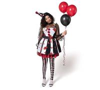 Spooktacular Creations Mujeres disfraz de payaso espeluznante disfraz de jestón de miedo para una fiesta de vestir de halloween para adultos, juego de roles, temas de cosplay-xl