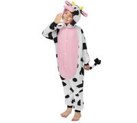 Spooktacular Creations Pijama de Felpa Infantil Unisex para Niños Disfraz de Vaca Animal Cosplay
