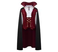 Spooktacular Creations Renacimiento Medieval vampiro espantoso lujo disfraz de Halloween para hombres juego de rol pecados Cosplay (rojo, X-Large)