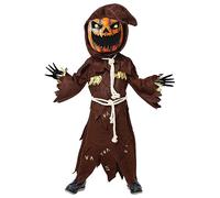 Spooktacular Creations Scarecrow Pumpkin Bobble Head Head con máscara de Halloween de calabaza para niños Rol-Playing (pequeño (5-7 años))