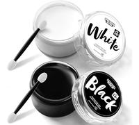 Spooktacular Creations - Set de pintura facial y corporal al óleo blanco y negro de 5 oz para Halloween con pinceles, maquillaje de payaso para cosplay, fiestas de Halloween, efectos especiales
