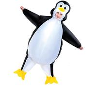 Spooktacular Creations Traje Inflable Aire Blow-up Traje de pingüino de Halloween Deluxe - tamaño del Adulto (5'5 '' a 6'3 '') Blanca