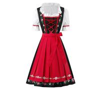 Spooktacular Creations Vestido de Oktoberfest para mujer, bordado de Halloween, disfraz bávaro de cerveza alemana para Halloween, cosplay y festival de cerveza, talla XL
