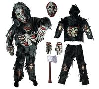 Spooktacular Creations Zombie Deluxe Disfraz para niño con hacha ensangrentada(X-Large)