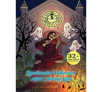 Spooktacular Halloween Adult Coloring Book: Autumn Halloween Fantasy Art with Witches, Cats, Vampires, Zombies, Skulls, Shakespeare and More