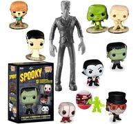 Spooktacular Horror Frankenstein Pop! Exclusivo Black Light! Figura de monstruo con pin de anime japonés de novia y Drácula + tarjetas de intercambio universales 3 artículos