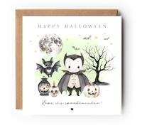 Spooktacular - Tarjeta de Halloween para niños, diseño de vampiro