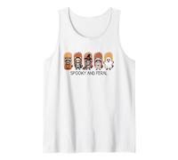 Spooky and Feral Halloween Cute Raccoons Camiseta sin Mangas