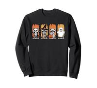 Spooky and Feral Halloween Cute Raccoons Sudadera