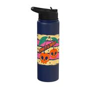 Spooky And Sweet Cherries Halloween Skull Cherry Stainless Steel Insulated Water Bottle