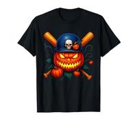 Spooky Baseball Pumpkin Monster Halloween Costume Boy Kid Camiseta