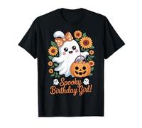 Spooky Birthday Girl Halloween Octubre Ghost Pumpkin Candy Camiseta