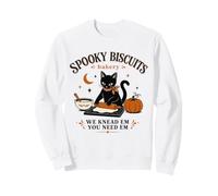 Spooky Biscuit Bakery Black Cat Hornear Humor Humor Estado de ánimo Sudadera