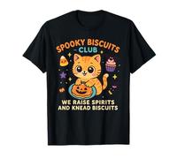 Spooky Biscuits Club levantamos espíritus y amasamos Gato Divertido Camiseta
