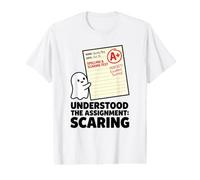 Spooky Boy ORTOGRAFÍA Y CICATURA Prueba Fantasmal Diversión Abeja Escuela St Camiseta gráfica económica