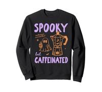 Spooky But Caffeinated Halloween Coffee Fall Autumn Vibes Sudadera