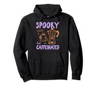 Spooky But Caffeinated Halloween Coffee Fall Autumn Vibes Sudadera con Capucha