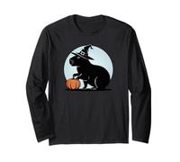 Spooky Capybara Halloween Witch Pumpkin Manga Larga
