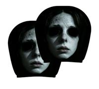 Spooky Car Seat Headrest Covers Universal Breathable 2 Piece Set