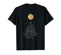 Spooky Castle Haunted Mansion Fantasía gótica Halloween Aterrador Camiseta gráfica económica