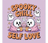 Spooky Chill Self Love Coloring Book for Kids Ages 2-8: Cute Screen Free Quiet Time For Kids Simple Pictures Great Christmas Gift Encourage Relaxation ... Screen Free Quiet Time For Kids Simple