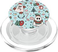 Spooky Christmas Ghost Ho Ho Merry Cute Holiday PopSockets PopGrip para MagSafe