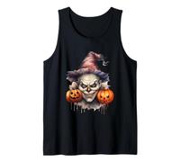 Spooky Clown with Pumpkins For Halloween Camiseta sin Mangas