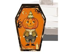 Spooky Coffin Decor Vintage Coffin Sign Halloween Table Centerpiece