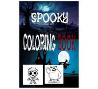 Spooky Coloring Book ,24 Wide Pages, Art & color ,Halloween special coloring book