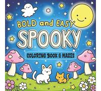 Spooky Coloring Book & Mazes: Halloween-Themed Activity Book for Kids Including 30 Mazes & Funny Characters to Color | 8.5x8.5 in, 64 Pages