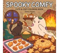 Spooky Comfy: Coloring Book for Adults and Teens Featuring Cute Creepy Creatures in Cozy Scenes for Stress Relief and Relaxation