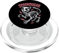 Spooky Cougar Esqueleto León de Montaña Halloween PopSockets PopGrip para MagSafe