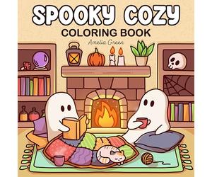 Spooky Cozy: Cute & Simple Coloring Book for Adults and Teens Featuring Adorable Characters, Creepy Creatures and Cozy Hygge Scenes for Relaxation