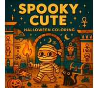 Spooky Cozy Halloween Coloring Book With Ghosts, Witches, And Fall Vibes, Halloween Coloring Book