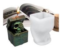 Spooky Craft Mold Easy Release for Epoxy Resin Plaster Aromaterapia Halloween Decoration Soap Making Art Projects | Molde de resina de Halloween - Molde de jabón de silicona |
