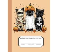 Spooky Cute Cats Notebook: Halloween Themed Journal with Adorable Kittens in Costumes
