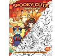 SPOOKY CUTE CHINESE MYTHS: Relaxing with Chubby Dragons & Lazy Jiangshi: A Cozy, Thick-Line Coloring Adventure for Adults and Teens for Stress Relief