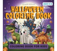 Spooky-Cute Dinosaur Halloween Coloring Book for Kids Ages 4-8: • 30 Single-Sided Designs • 64 Pages