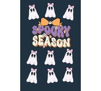 Spooky cute Ghost Notebook - 6x9 Inch | 100 Blank Pages with Cute Halloween Design for Girls, Teens and Women: Fun Spooky Season Journal for Writing, Drawing, Notes, and Halloween Gift Ideas