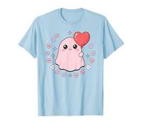 Spooky Cute Ghost Valentine Kawaii Corazón Estético Amor Camiseta