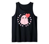 Spooky Cute Ghost Valentine Kawaii Corazón Estético Amor Camiseta sin Mangas
