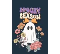 Spooky Cute Girl Ghost Notebook - 6x9 Inch | 100 Blank Pages with Cute Halloween Design for Girls, Teens and Women: Fun Spooky Season Journal for Writing, Drawing, Notes, and Halloween Gift Ideas