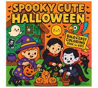 SPOOKY CUTE HALLOWEEN - BOLD & EASY COLORING BOOK FIR KIDS